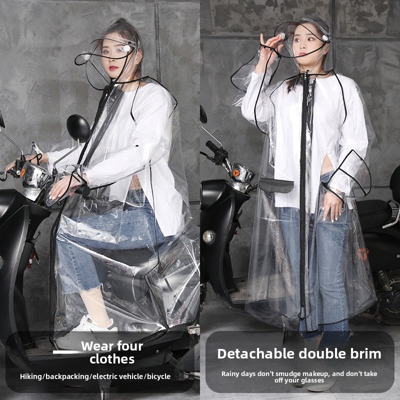 Transparent EVA Rain Poncho Ho - đánh giá và giá Cycling Commute Rain