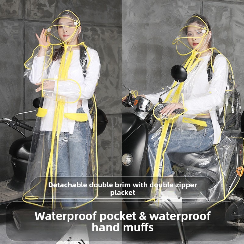 Transparent EVA Rain Poncho Ho - đánh giá và giá Cycling Commute Rain
