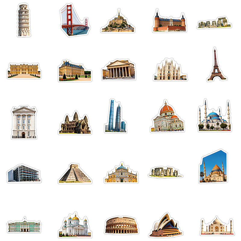 50PCS Famous City Landmark Tra - đánh giá và giá Cycling Journey