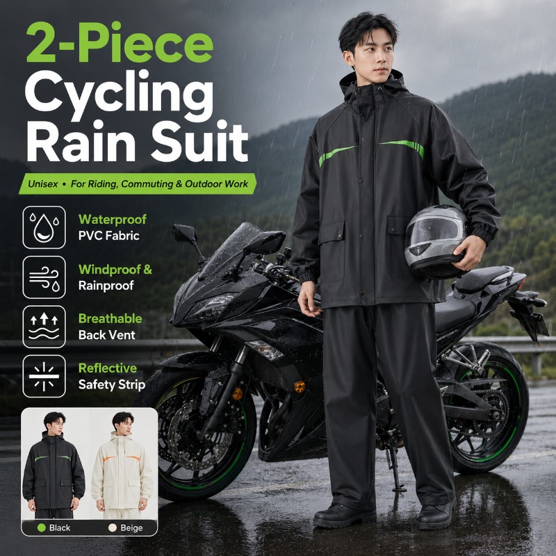 Unisex 2-Piece Waterproof Cycl - đánh giá và giá Cycling Commute Rain